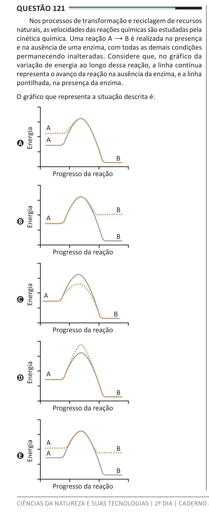 Enunciado da questão 121 do ENEM 2025 Dia 2