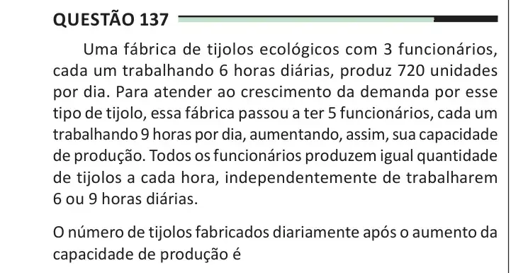 Enunciado da questão 137 do ENEM 2025 Dia 2