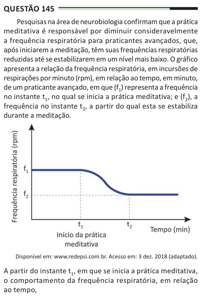 Enunciado da questão 145 do ENEM 2025 Dia 2