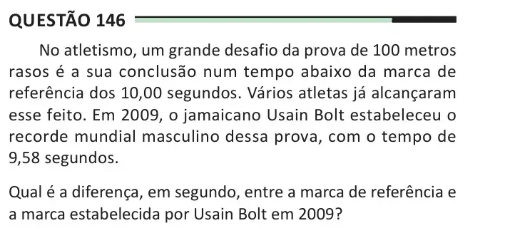 Enunciado da questão 146 do ENEM 2025 Dia 2