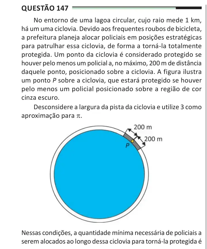 Enunciado da questão 147 do ENEM 2025 Dia 2