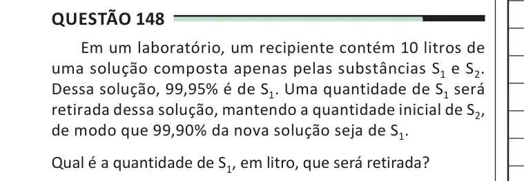 Enunciado da questão 148 do ENEM 2025 Dia 2