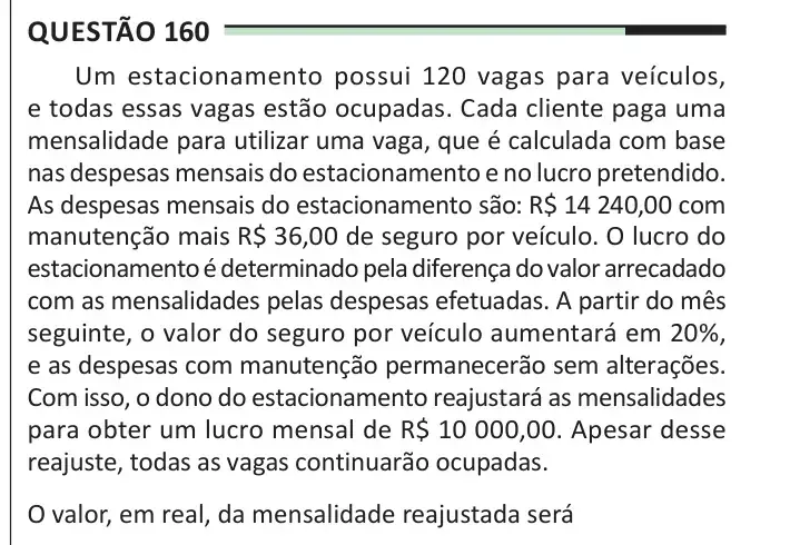 Enunciado da questão 160 do ENEM 2025 Dia 2