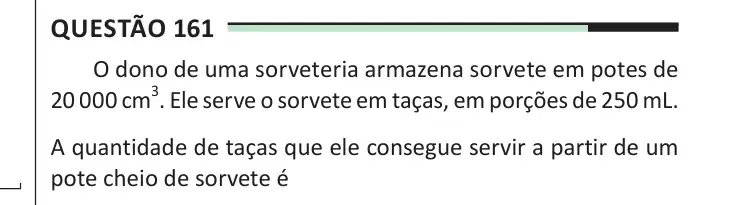 Enunciado da questão 161 do ENEM 2025 Dia 2