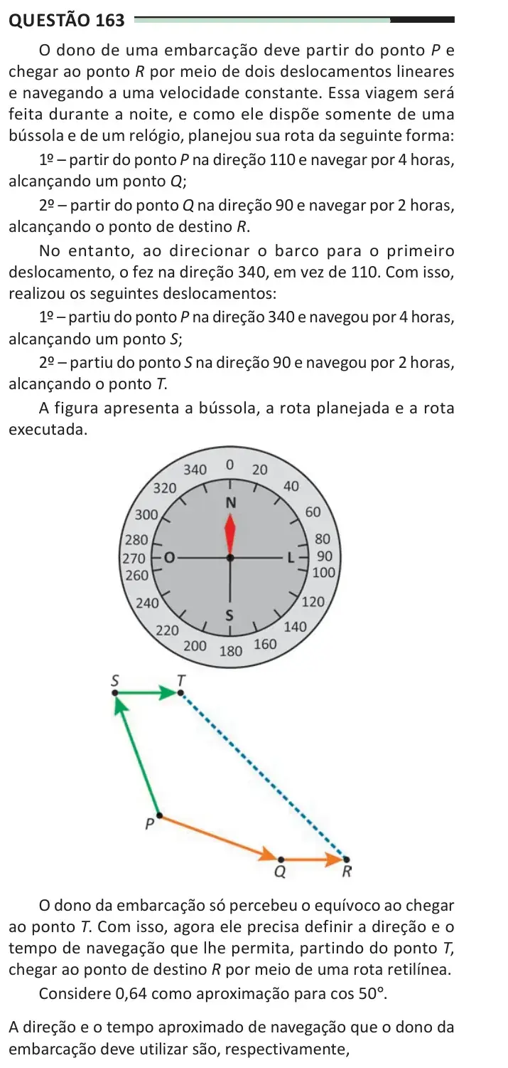 Enunciado da questão 163 do ENEM 2025 Dia 2