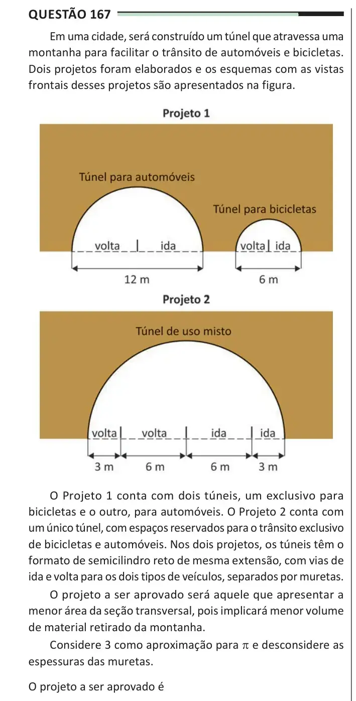 Enunciado da questão 167 do ENEM 2025 Dia 2