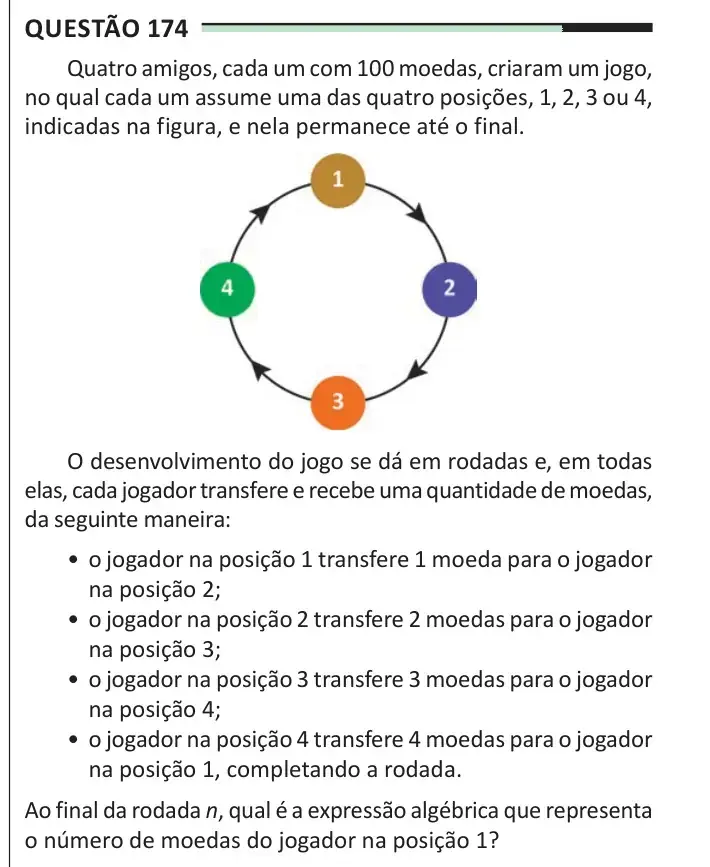 Enunciado da questão 174 do ENEM 2025 Dia 2