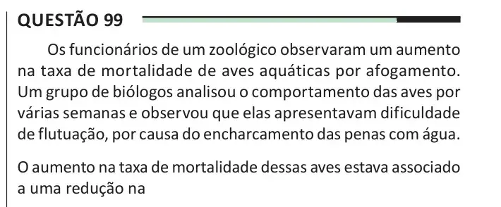 Enunciado da questão 99 do ENEM 2025 Dia 2